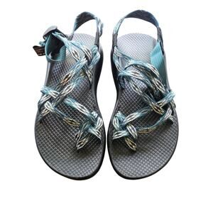 Chaco Women's 7  ZX/2 Sandals Dual Strap Black Teal NEW